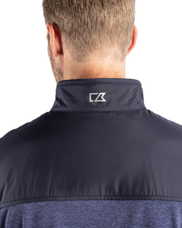 Cutter & Buck Men's Stealth Recycled Hybrid Quilted Windbreaker Vest