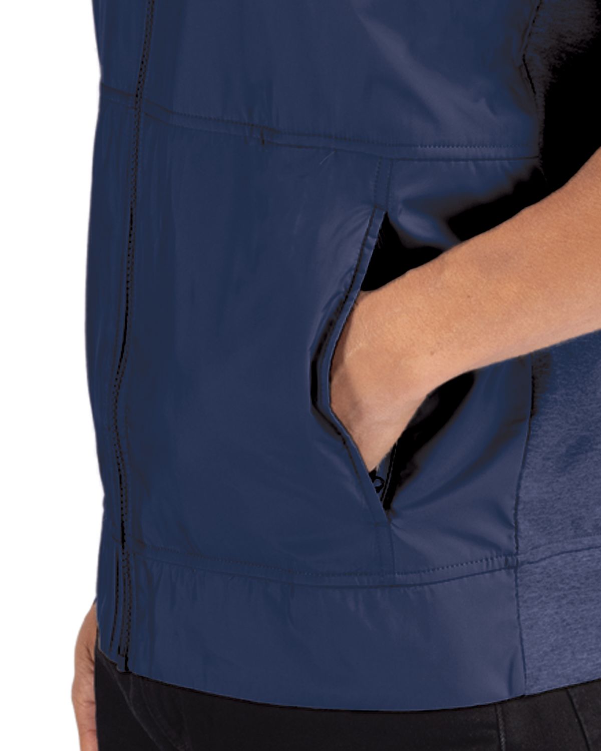 Cutter & Buck Men's Stealth Recycled Hybrid Quilted Windbreaker Vest