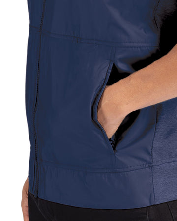 Cutter & Buck Men's Stealth Recycled Hybrid Quilted Windbreaker Vest