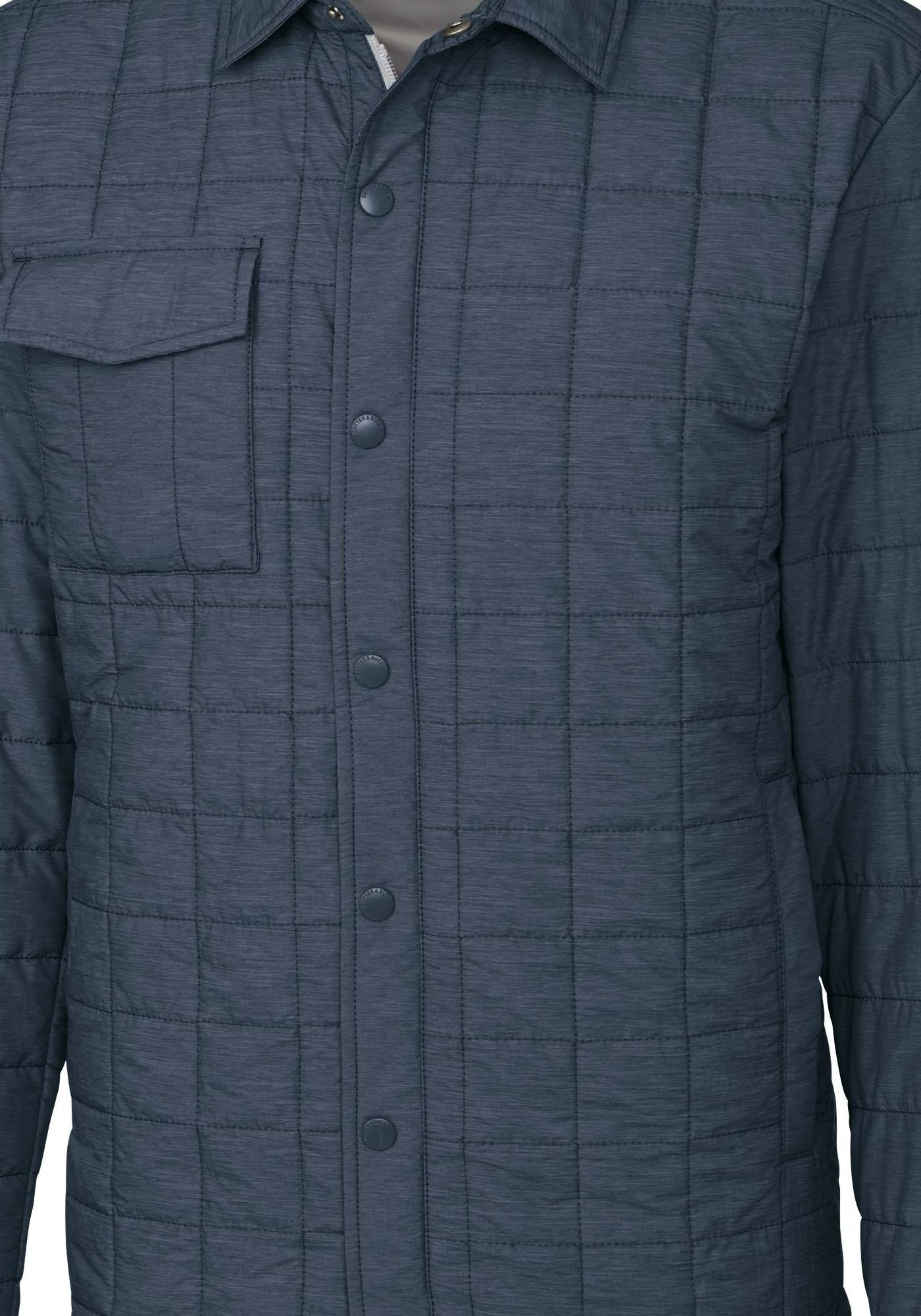 Cutter & Buck Men's Rainier Recycled Insulated Puffer Full Zip Shirt Jacket