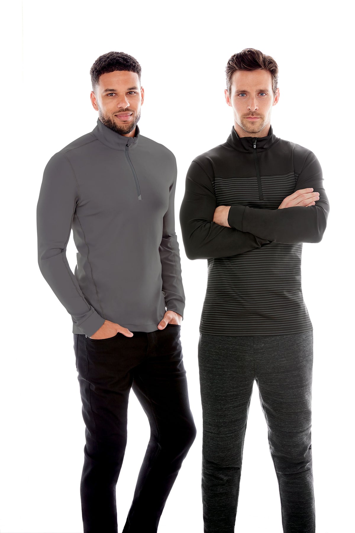 Cutter & Buck Men's Traverse Big & Tall Stripe Quarter Zip Pullover