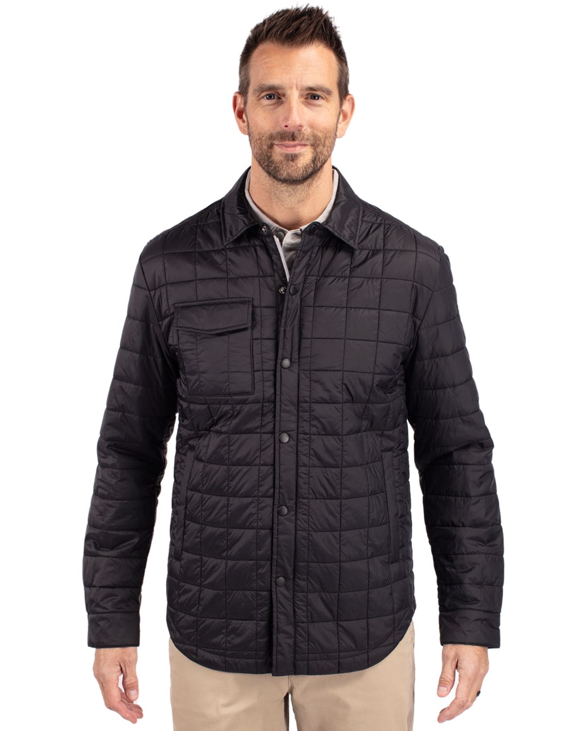 Cutter & Buck Men's Rainier Big & Tall Full Zip Shirt Jacket