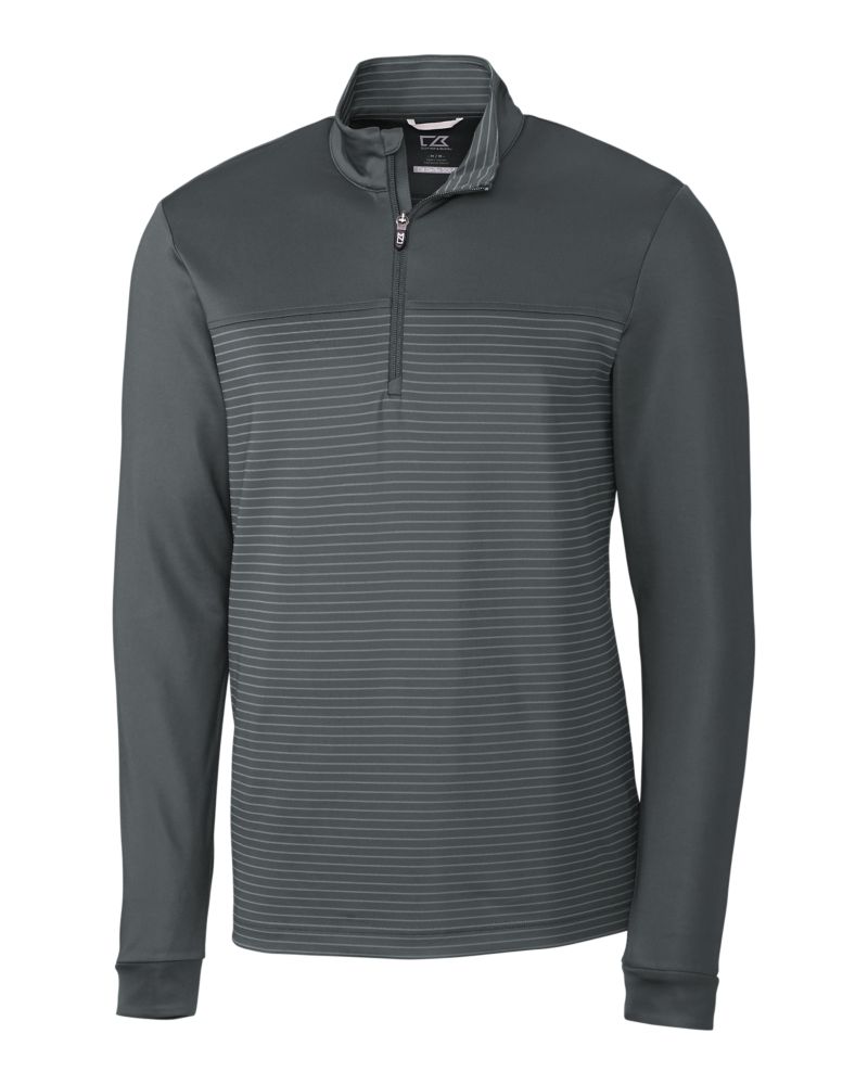 Cutter & Buck Men's Traverse Stripe Quarter Zip Pullover