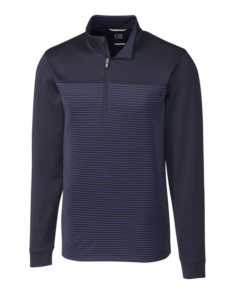 Cutter & Buck Men's Traverse Stripe Quarter Zip Pullover