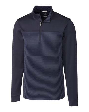 Cutter & Buck Men's Traverse Stripe Quarter Zip Pullover