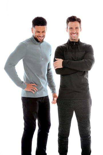 Cutter & Buck Men's Traverse Stripe Quarter Zip Pullover