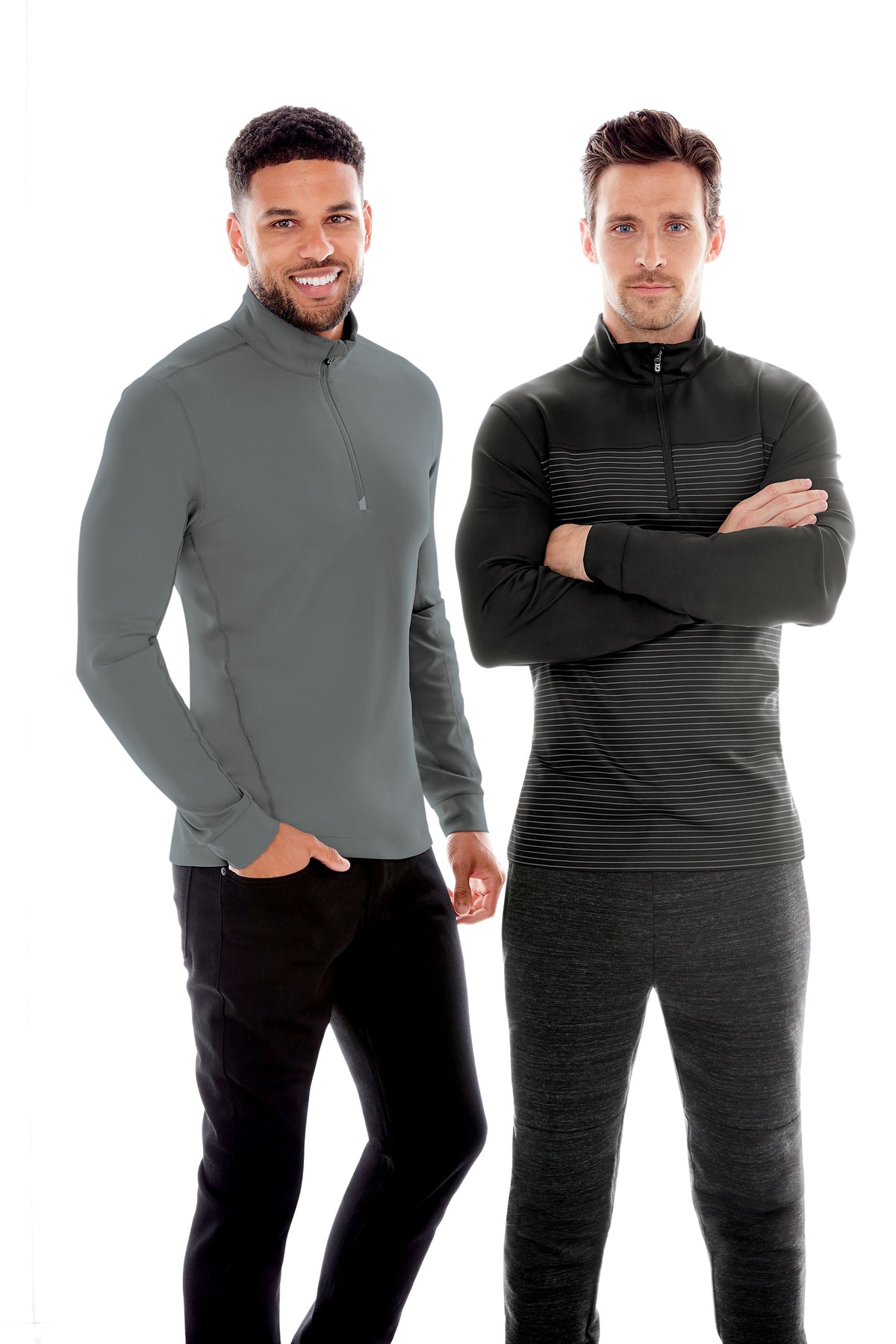 Cutter & Buck Men's Traverse Stripe Quarter Zip Pullover