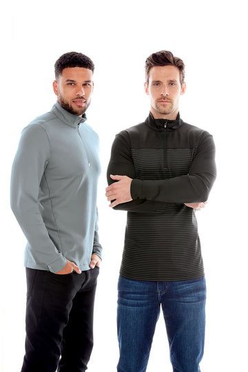 Cutter & Buck Men's Traverse Stripe Quarter Zip Pullover