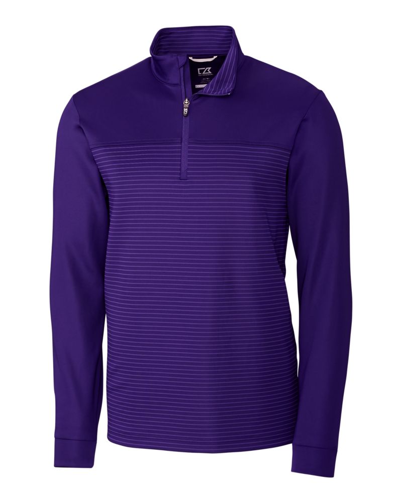 Cutter & Buck Men's Traverse Stripe Quarter Zip Pullover
