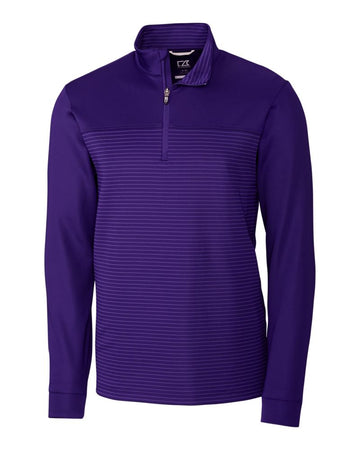 Cutter & Buck Men's Traverse Stripe Quarter Zip Pullover