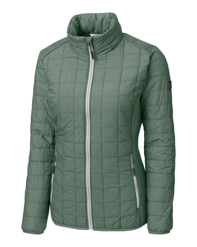 Cutter & Buck Women's Rainier Recycled Insulated Puffer Full Zip Jacket