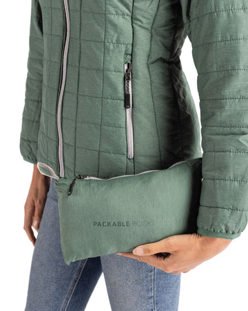 Cutter & Buck Women's Rainier Recycled Insulated Puffer Full Zip Jacket