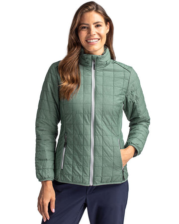 Cutter & Buck Women's Rainier Recycled Insulated Puffer Full Zip Jacket