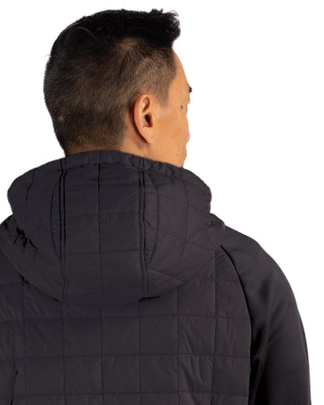 Cutter & Buck Men's Rainier Recycled Insulated Hybrid Puffer Full Zip Jacket