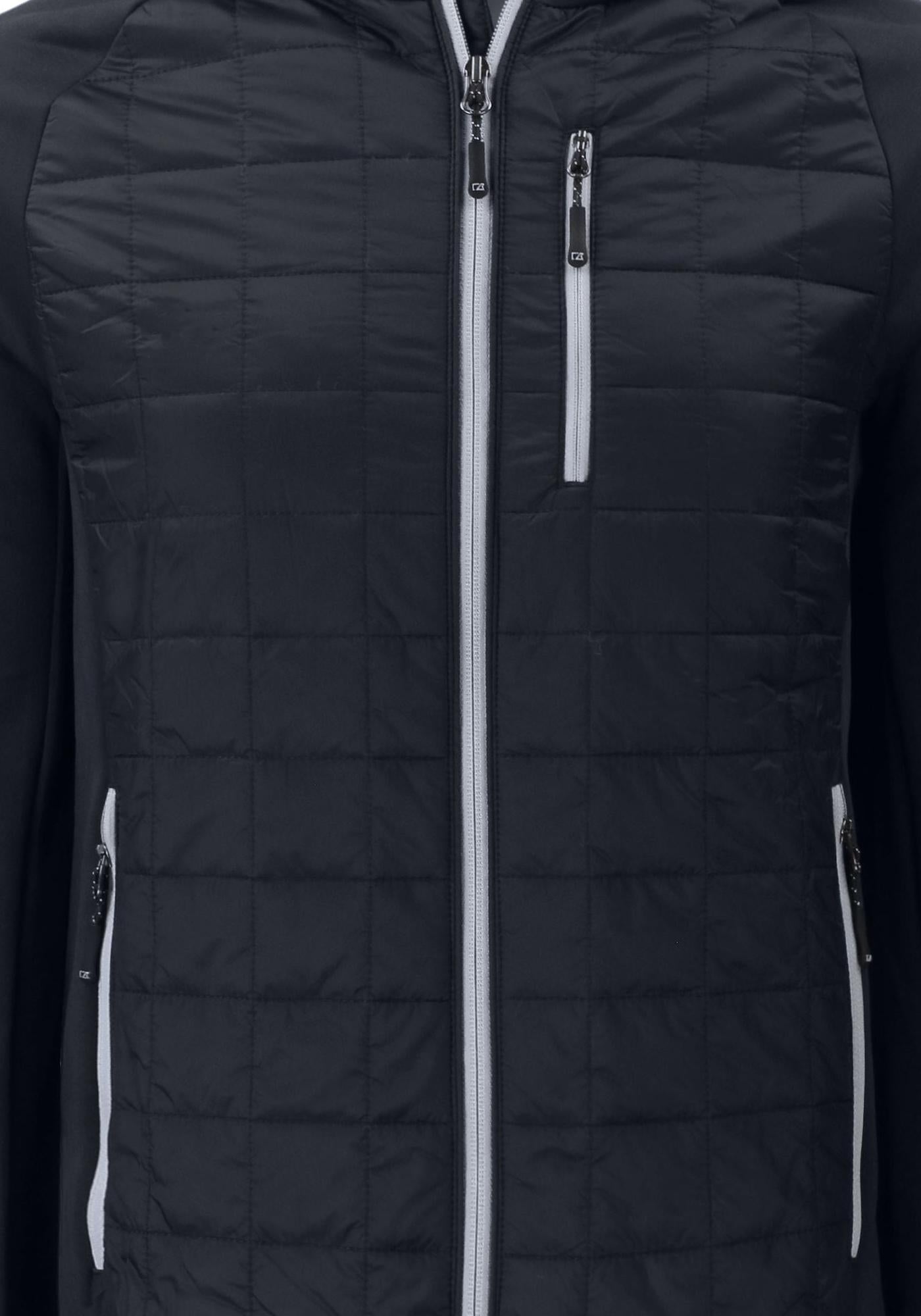 Cutter & Buck Men's Rainier Recycled Insulated Hybrid Puffer Full Zip Jacket