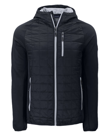 Cutter & Buck Men's Rainier Recycled Insulated Hybrid Puffer Full Zip Jacket
