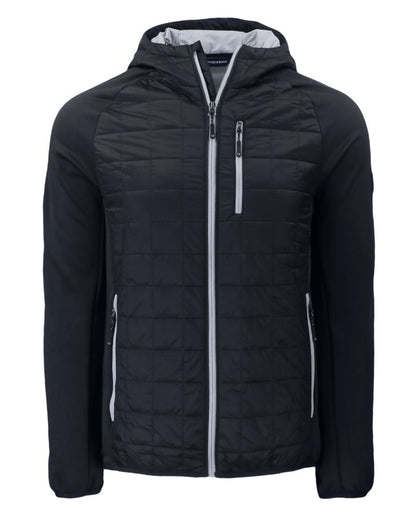 Cutter & Buck Men's Rainier Recycled Insulated Hybrid Puffer Full Zip Jacket