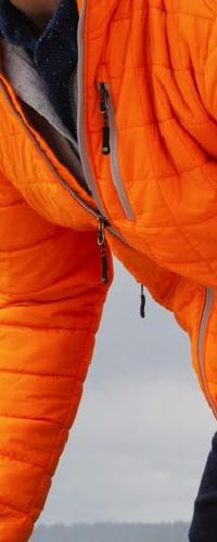 Cutter & Buck Men's Rainier Recycled Insulated Hybrid Puffer Full Zip Jacket