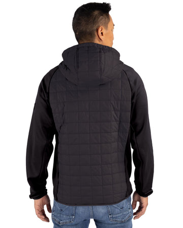 Cutter & Buck Men's Rainier Recycled Insulated Hybrid Puffer Full Zip Jacket