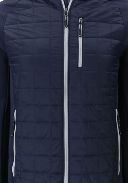 Cutter & Buck Men's Rainier Recycled Insulated Hybrid Puffer Full Zip Jacket