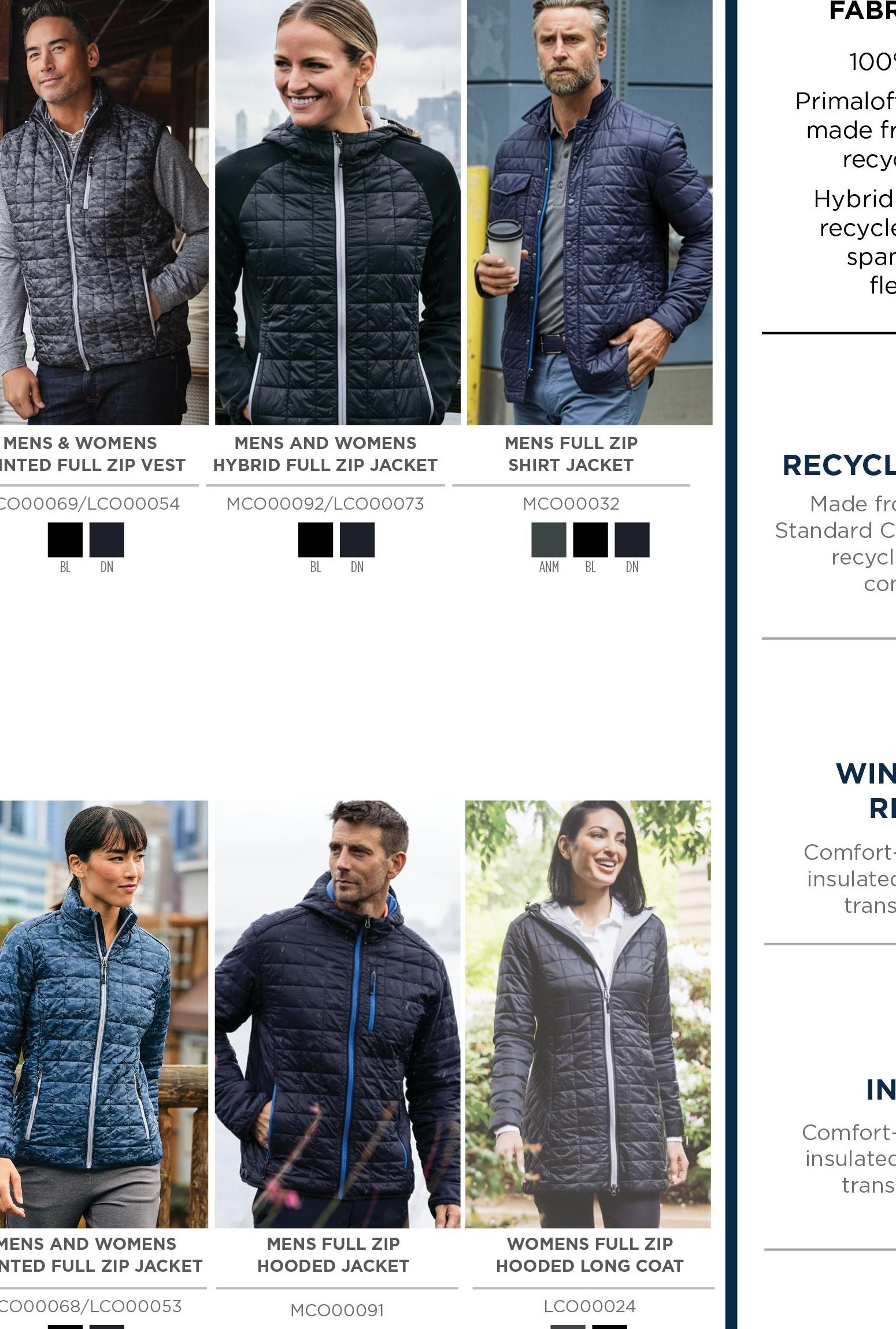 Cutter & Buck Men's Rainier Recycled Insulated Hybrid Puffer Full Zip Jacket