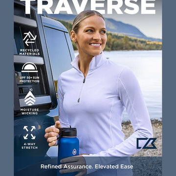 Cutter & Buck Women's Traverse Quarter Zip Pullover