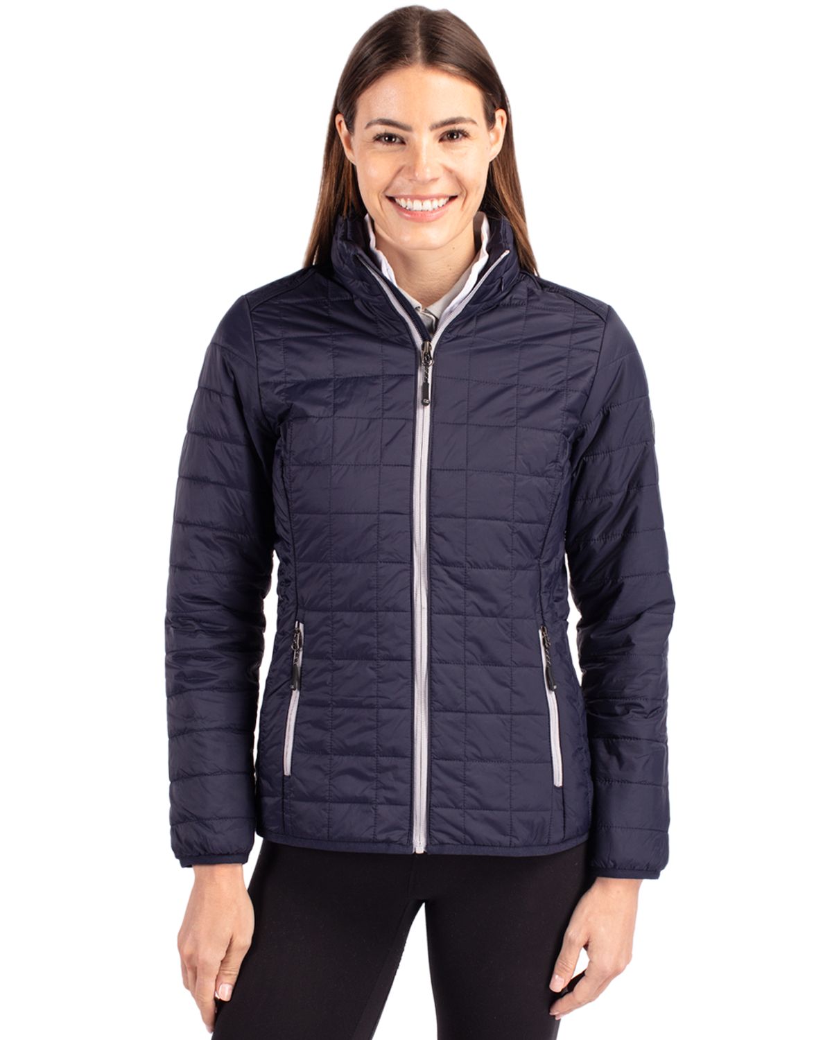 Cutter & Buck Women's Rainier Recycled Insulated Puffer Full Zip Jacket