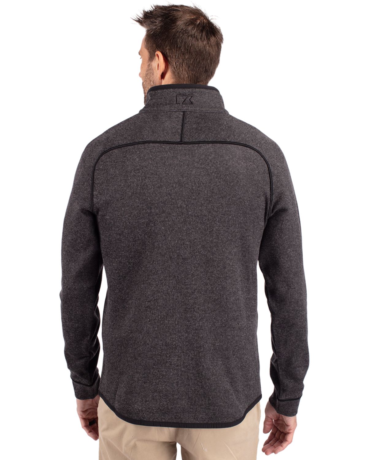 Cutter & Buck Men's Mainsail Sweater-Knit Half Zip Jacket