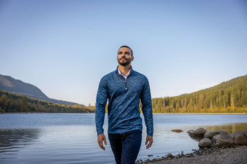 Cutter & Buck Men's Traverse Camo Quarter Zip Pullover