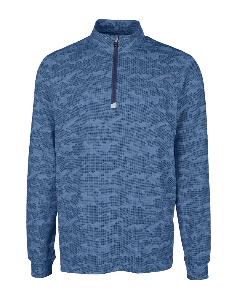 Cutter & Buck Men's Traverse Camo Quarter Zip Pullover
