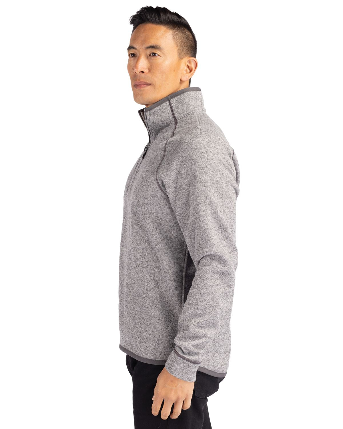 Cutter & Buck Men's Mainsail Sweater-Knit Half Zip Jacket