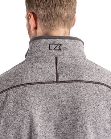 Cutter & Buck Men's Mainsail Sweater-Knit Half Zip Jacket