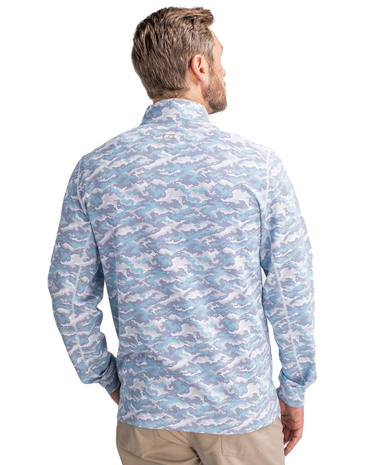 Cutter & Buck Men's Traverse Camo Quarter Zip Pullover