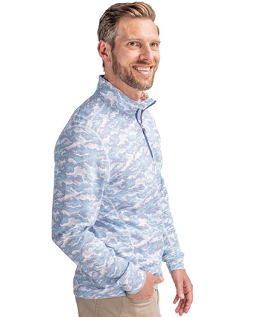 Cutter & Buck Men's Traverse Camo Quarter Zip Pullover
