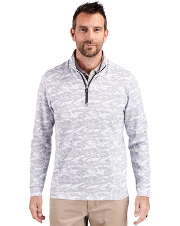 Cutter & Buck Men's Traverse Camo Quarter Zip Pullover