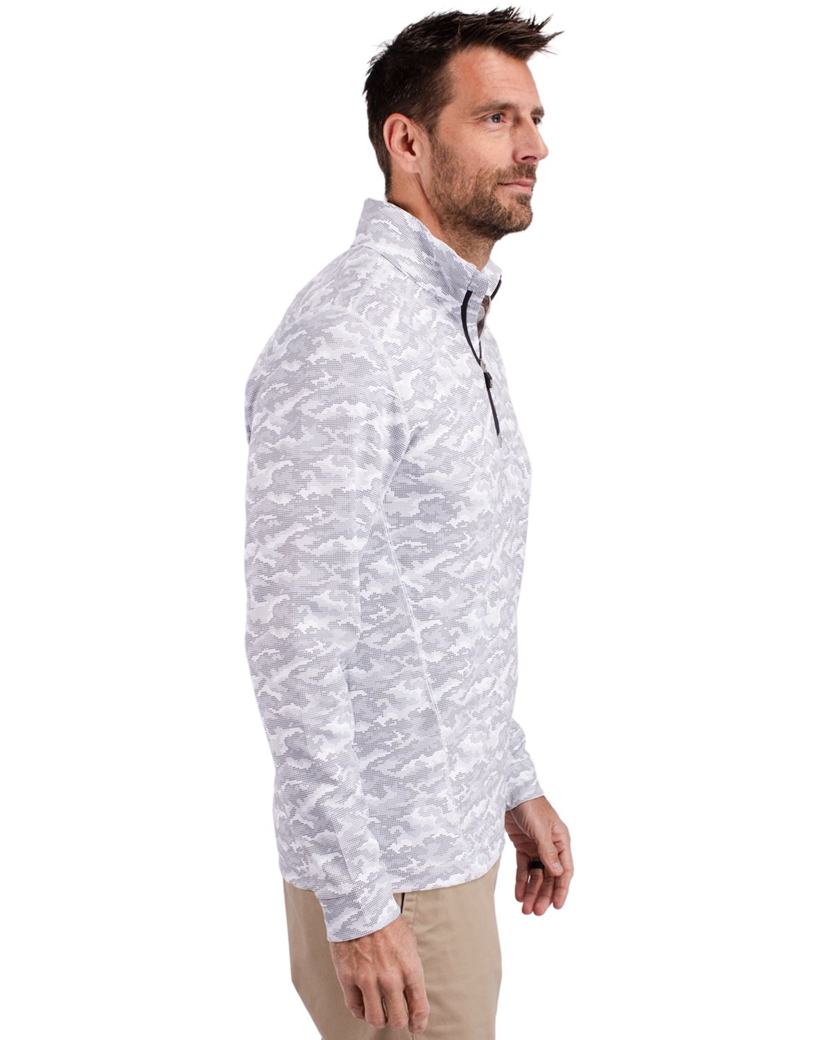 Cutter & Buck Men's Traverse Camo Quarter Zip Pullover