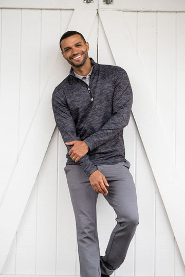 Cutter & Buck Men's Traverse Camo Quarter Zip Pullover
