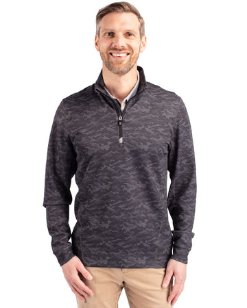 Cutter & Buck Men's Traverse Camo Quarter Zip Pullover