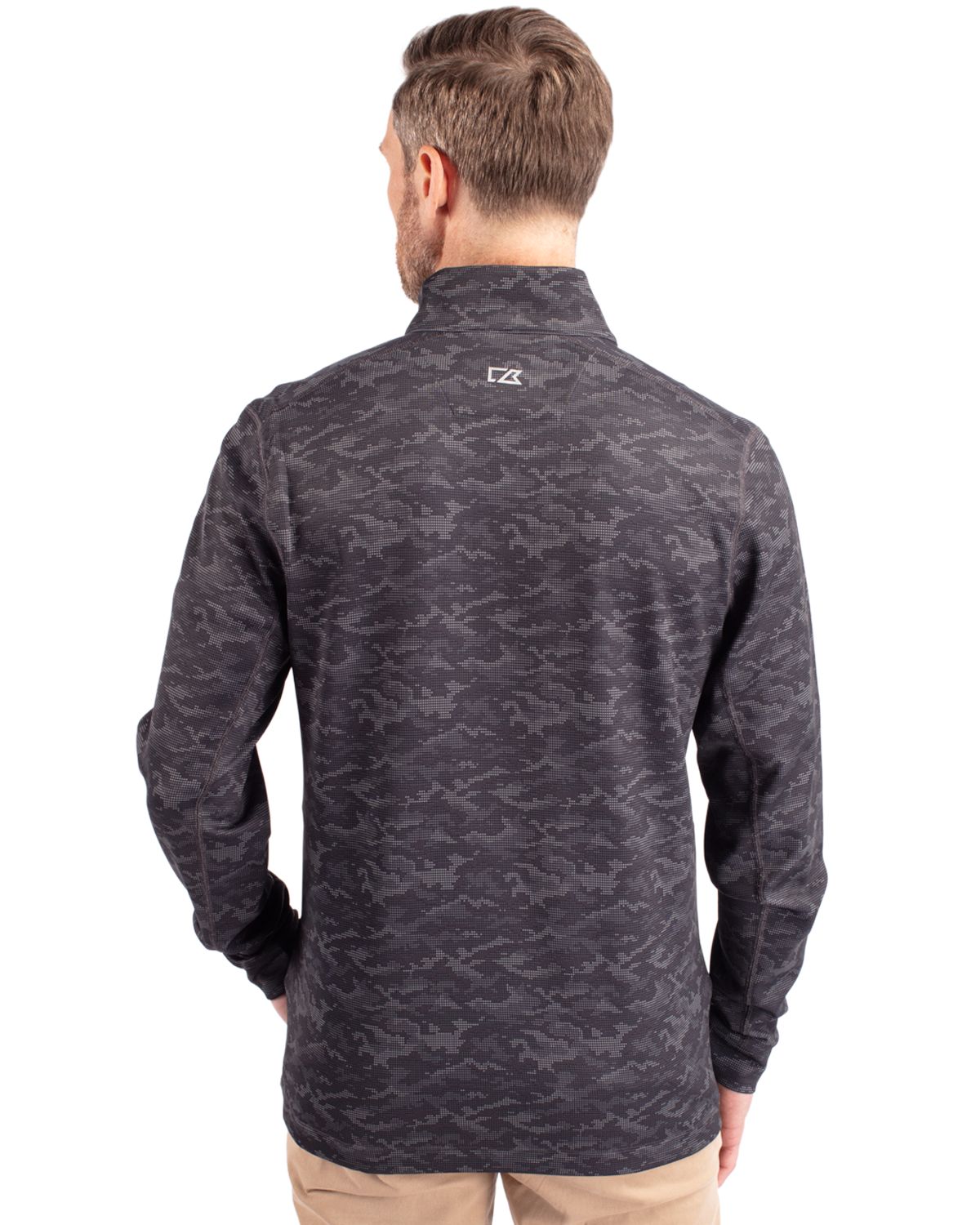 Cutter & Buck Men's Traverse Camo Quarter Zip Pullover