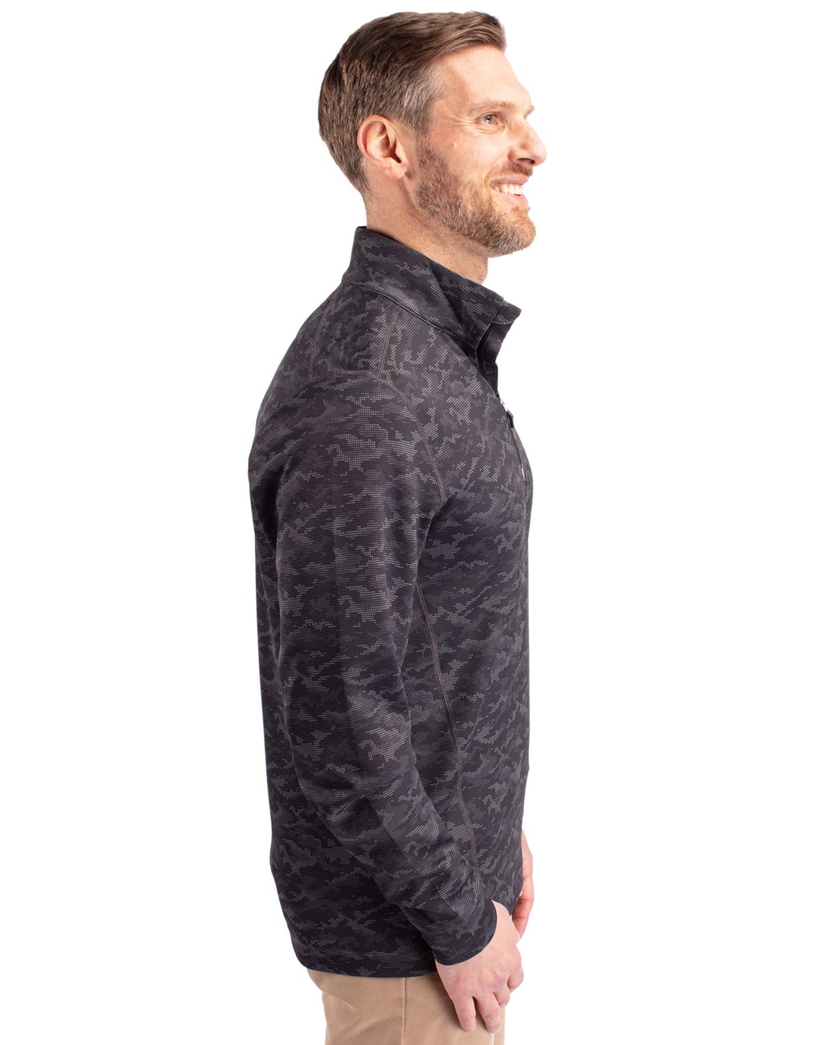Cutter & Buck Men's Traverse Camo Quarter Zip Pullover