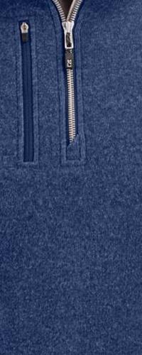 Cutter & Buck Men's Mainsail Sweater-Knit Half Zip Jacket