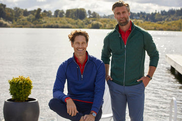 Cutter & Buck Men's Mainsail Sweater-Knit Half Zip Jacket