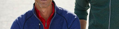 Cutter & Buck Men's Mainsail Sweater-Knit Half Zip Jacket