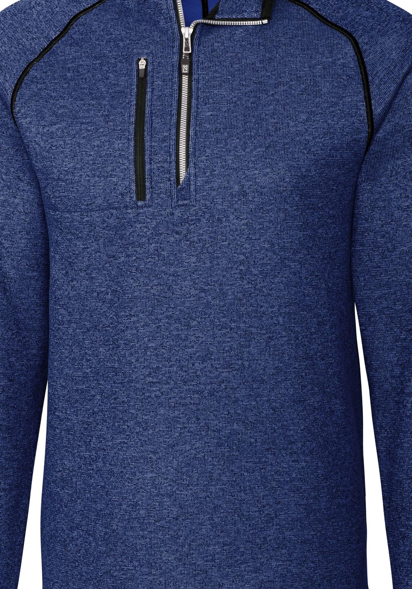 Cutter & Buck Men's Mainsail Sweater-Knit Half Zip Jacket