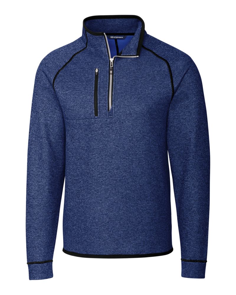 Cutter & Buck Men's Mainsail Sweater-Knit Half Zip Jacket