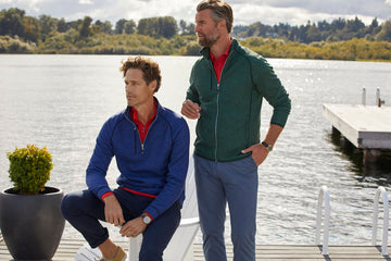 Cutter & Buck Men's Mainsail Sweater-Knit Half Zip Jacket
