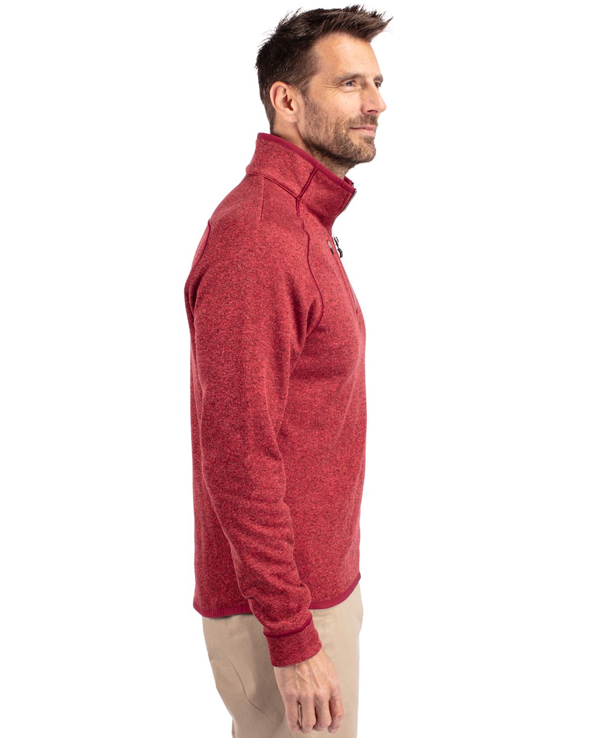 Cutter & Buck Men's Mainsail Sweater-Knit Half Zip Jacket