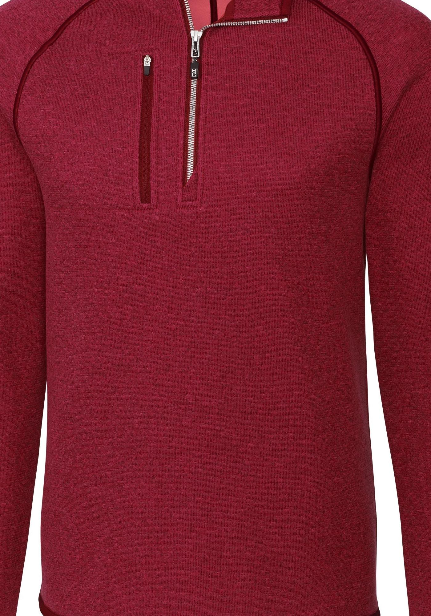 Cutter & Buck Men's Mainsail Sweater-Knit Half Zip Jacket