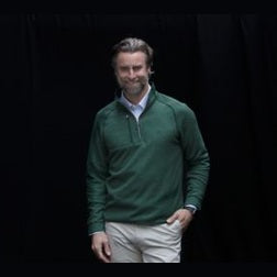 Cutter & Buck Men's Mainsail Sweater-Knit Half Zip Jacket