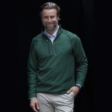 Cutter & Buck Men's Mainsail Sweater-Knit Half Zip Jacket